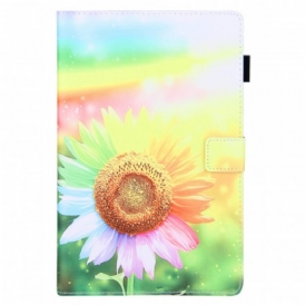 Custodia A Portafoglio Samsung Galaxy Tab A8 (2021) Fiori Al Sole