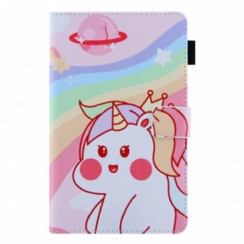 Custodia A Portafoglio Samsung Galaxy Tab A8 (2021) Simpatico Unicorno