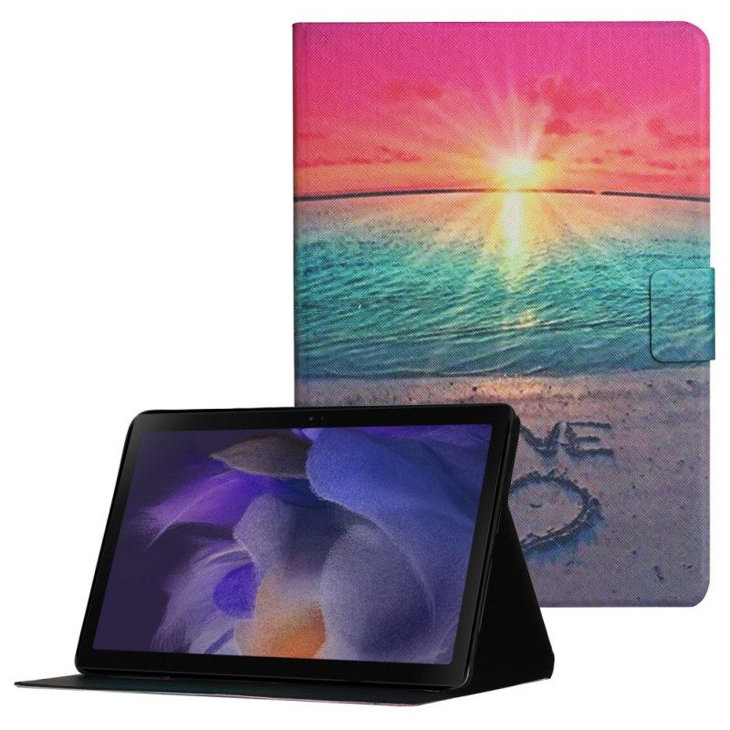 Custodia in pelle Samsung Galaxy Tab A8 (2021) Amore Al Tramonto