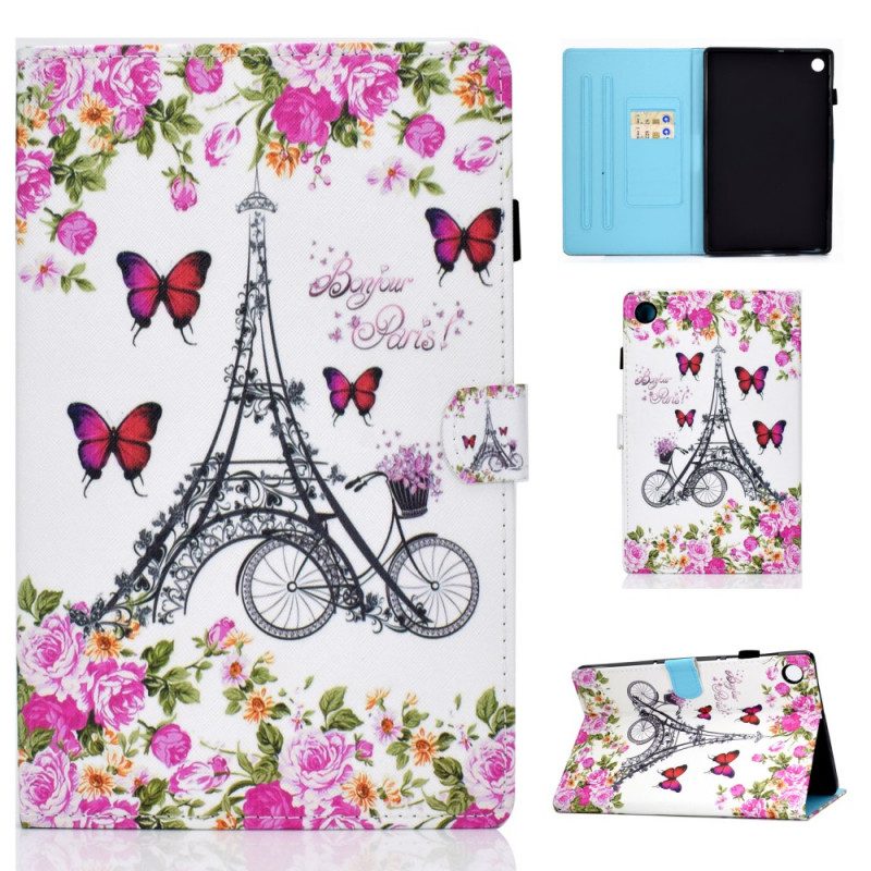 Custodia in pelle Samsung Galaxy Tab A8 (2021) Bici Della Torre Eiffel