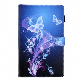 Custodia in pelle Samsung Galaxy Tab A8 (2021) Farfalle Colorate