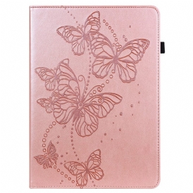 Custodia in pelle Samsung Galaxy Tab A8 (2021) Farfalle Stilizzate