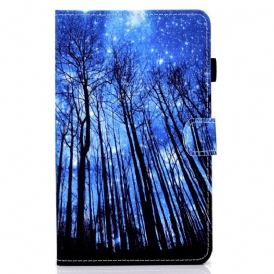 Custodia in pelle Samsung Galaxy Tab A8 (2021) Foresta Notturna