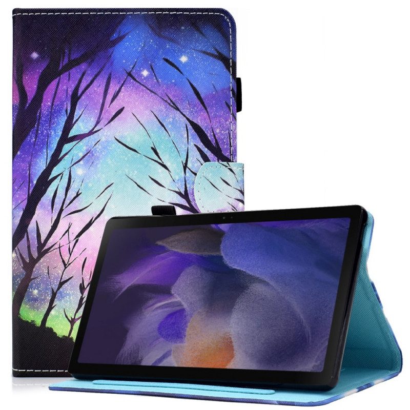 Custodia in pelle Samsung Galaxy Tab A8 (2021) Foresta Notturna