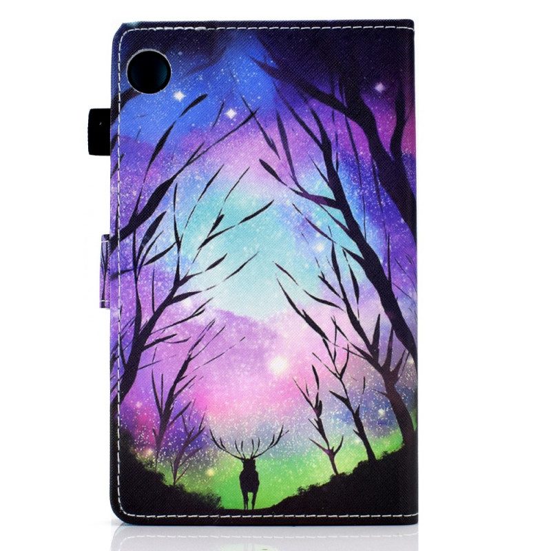 Custodia in pelle Samsung Galaxy Tab A8 (2021) Foresta Notturna
