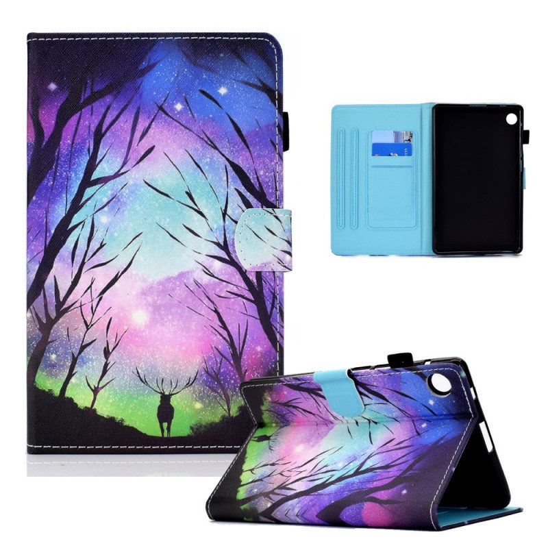 Custodia in pelle Samsung Galaxy Tab A8 (2021) Foresta Notturna