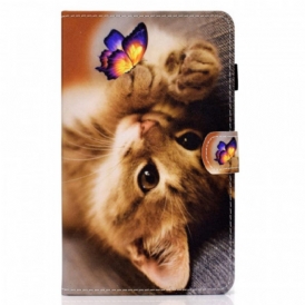 Custodia in pelle Samsung Galaxy Tab A8 (2021) Il Mio Gattino E La Mia Farfalla