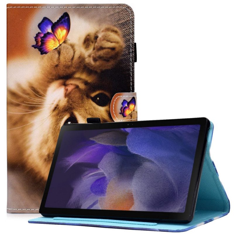Custodia in pelle Samsung Galaxy Tab A8 (2021) Il Mio Gattino E La Mia Farfalla