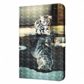 Custodia in pelle Samsung Galaxy Tab A8 (2021) Il Sogno Del Gatto Del Punto Luminoso