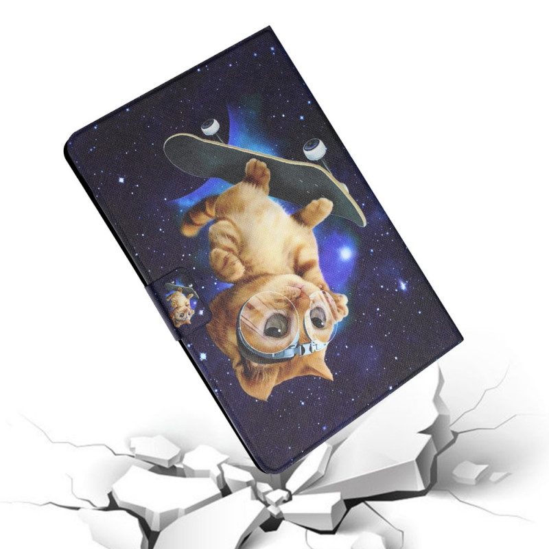 Custodia in pelle Samsung Galaxy Tab A8 (2021) Lo Skateboard Del Gatto