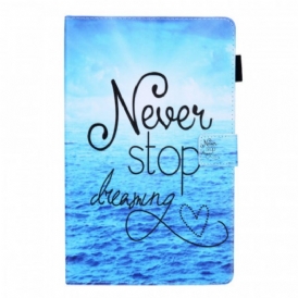 Custodia in pelle Samsung Galaxy Tab A8 (2021) Non Smettere Mai Di Sognare