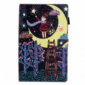Custodia in pelle Samsung Galaxy Tab A8 (2021) La Ragazza Della Luna