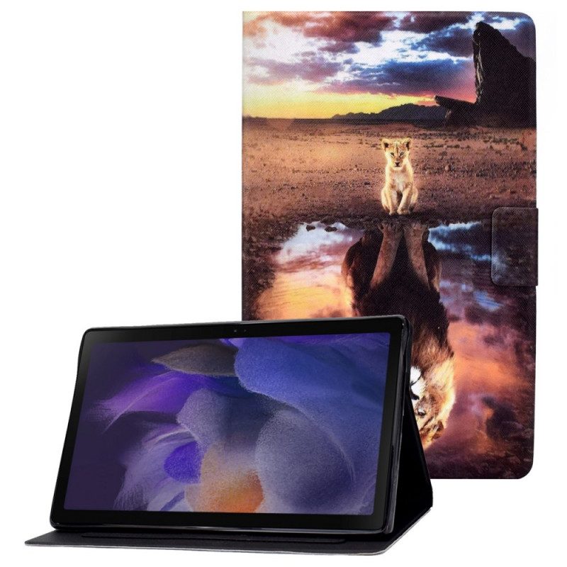 Custodia in pelle Samsung Galaxy Tab A8 (2021) Sogno Di Cucciolo
