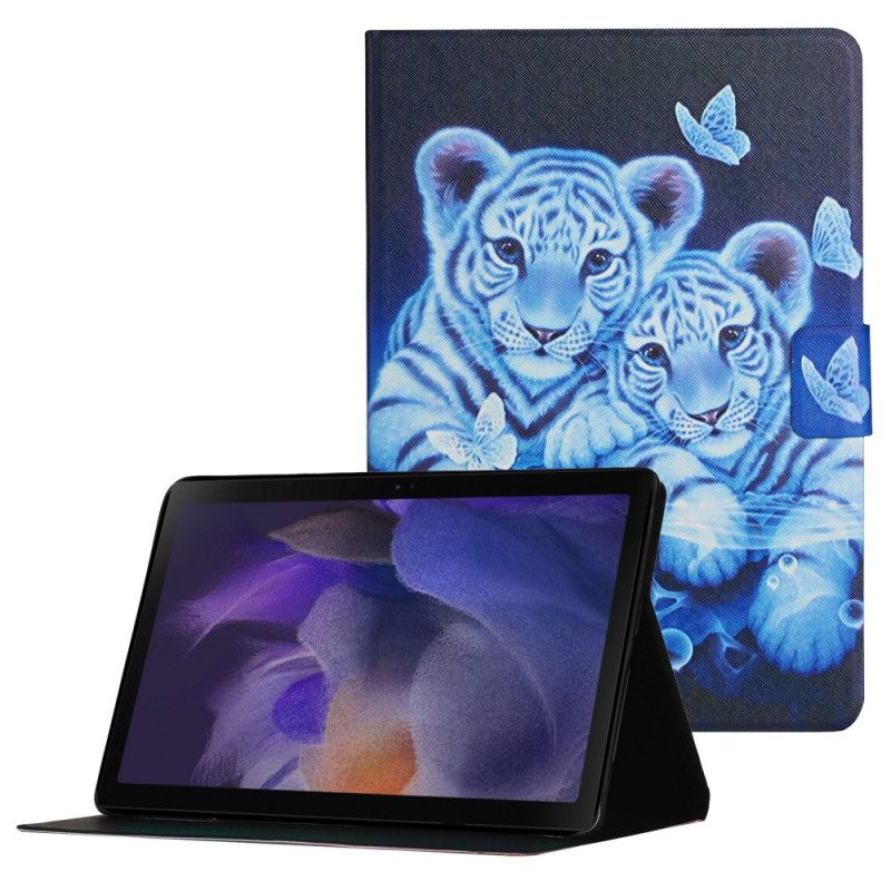 Custodia in pelle Samsung Galaxy Tab A8 (2021) Tigri