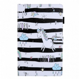 Custodia in pelle Samsung Galaxy Tab A8 (2021) Unicorno