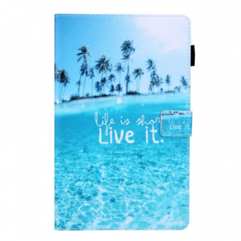 Custodia in pelle Samsung Galaxy Tab A8 (2021) La Vita È Breve Ai Tropici