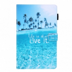Custodia in pelle Samsung Galaxy Tab A8 (2021) La Vita È Breve Ai Tropici