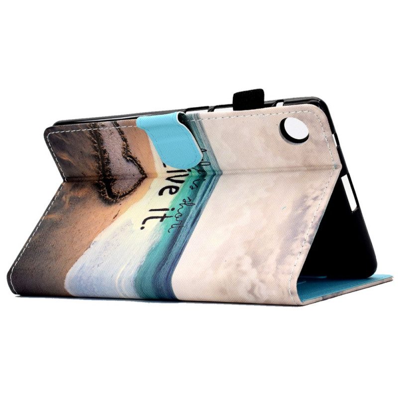 Custodia in pelle Samsung Galaxy Tab A8 (2021) La Vita È Breve Spiaggia