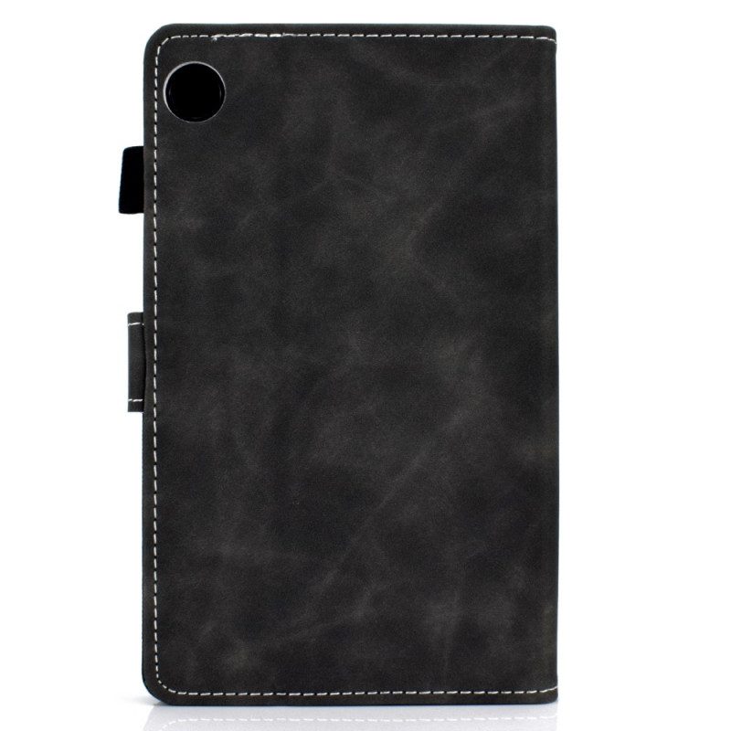 Folio Cover Samsung Galaxy Tab A8 (2021) Effetto Pelle Dal Design Vintage