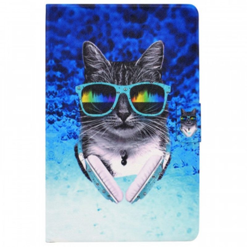 Folio Cover Samsung Galaxy Tab A8 (2021) Gatto Da Discoteca