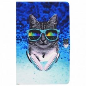 Folio Cover Samsung Galaxy Tab A8 (2021) Gatto Da Discoteca