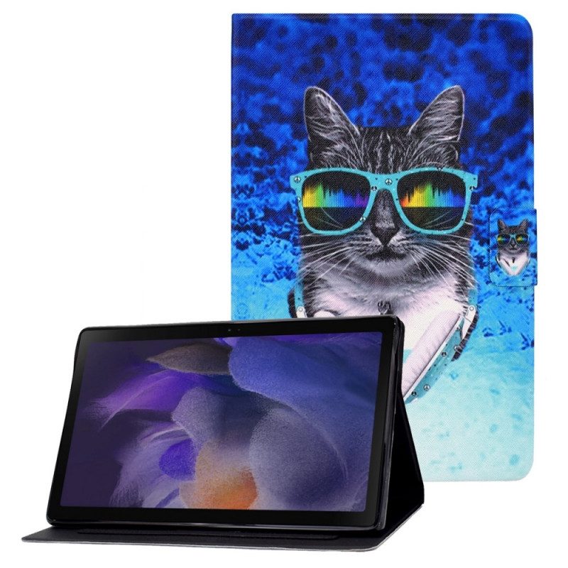 Folio Cover Samsung Galaxy Tab A8 (2021) Gatto Da Discoteca