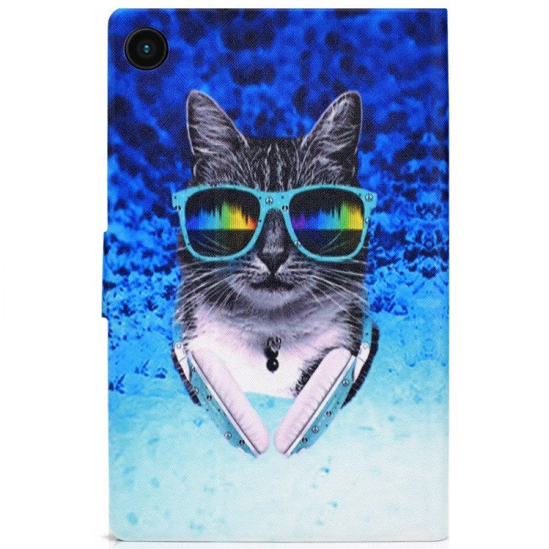Folio Cover Samsung Galaxy Tab A8 (2021) Gatto Da Discoteca