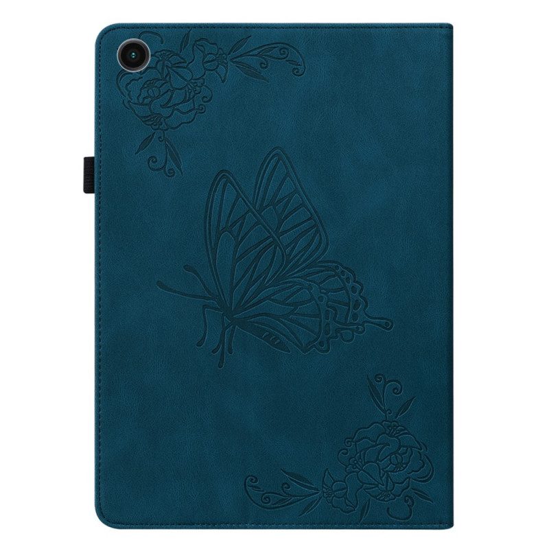 Folio Cover Samsung Galaxy Tab A8 (2021) Motivo Stampato Farfalle