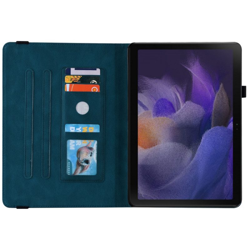 Folio Cover Samsung Galaxy Tab A8 (2021) Motivo Stampato Farfalle