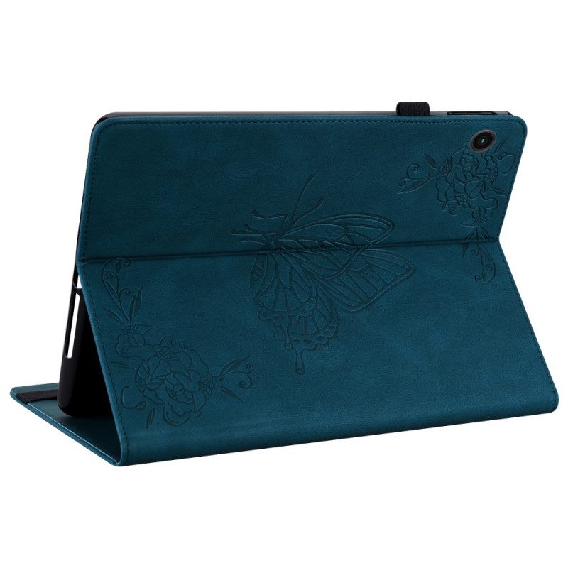 Folio Cover Samsung Galaxy Tab A8 (2021) Motivo Stampato Farfalle