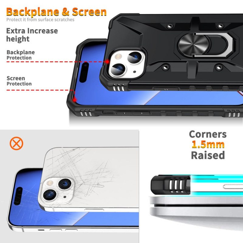 Cover iPhone 15 Plus Anello Di Supporto Magnetico