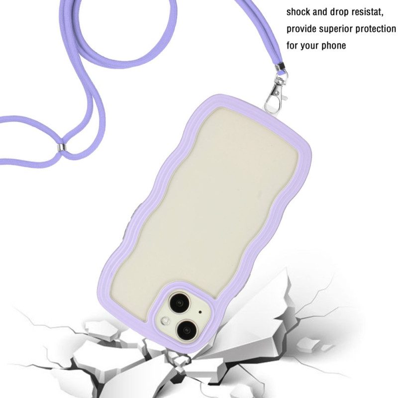 Cover iPhone 15 Plus Cordoncino Zig Zag
