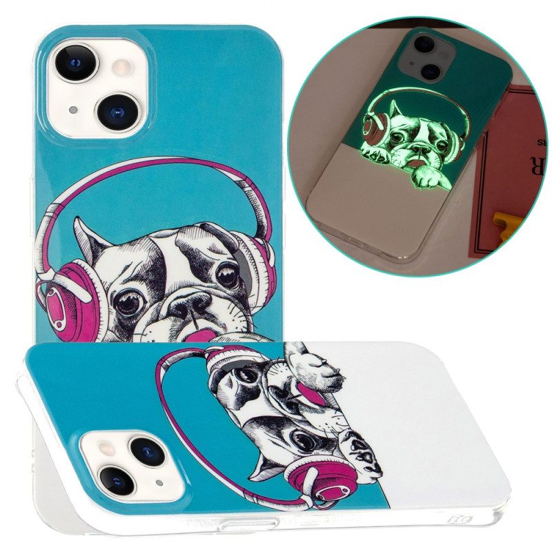 Cover iPhone 15 Plus Cuffie Fluorescenti