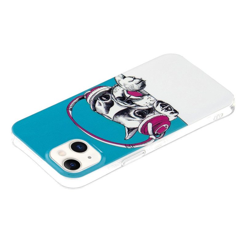 Cover iPhone 15 Plus Cuffie Fluorescenti