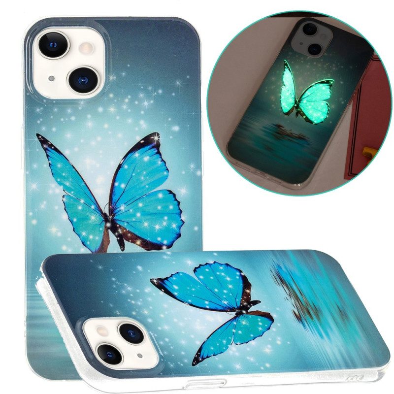 Cover iPhone 15 Plus Farfalle Fluorescenti