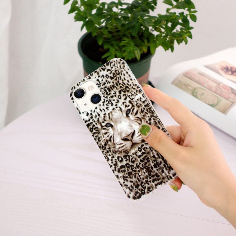 Cover iPhone 15 Plus Leopardo Fluorescente