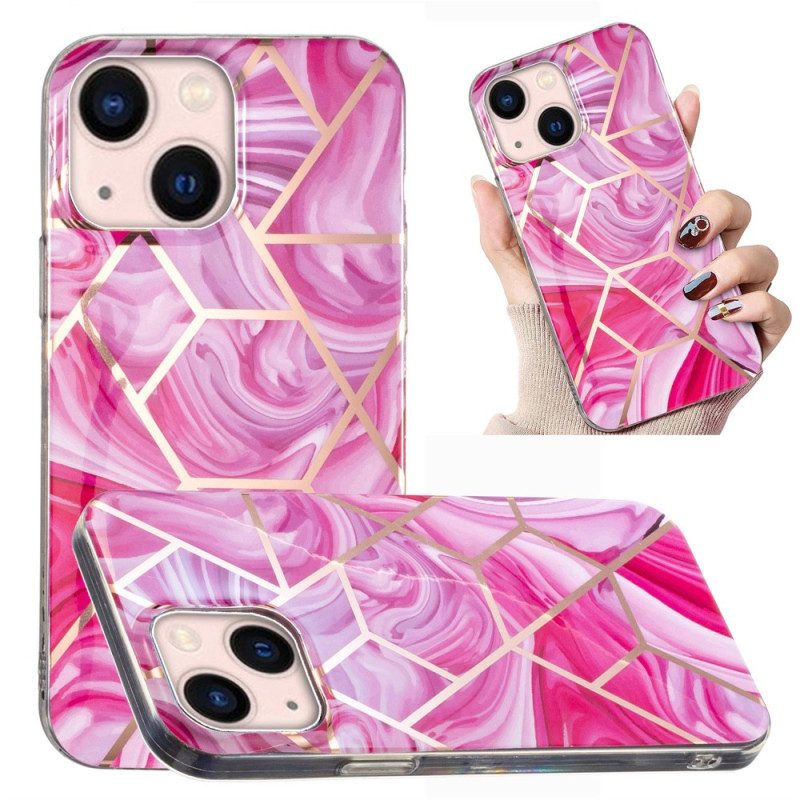 Cover iPhone 15 Plus Marmo Geometrico Appariscente
