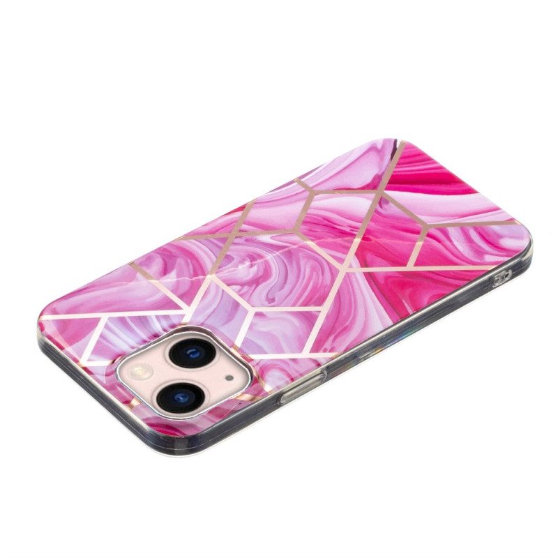 Cover iPhone 15 Plus Marmo Geometrico Appariscente