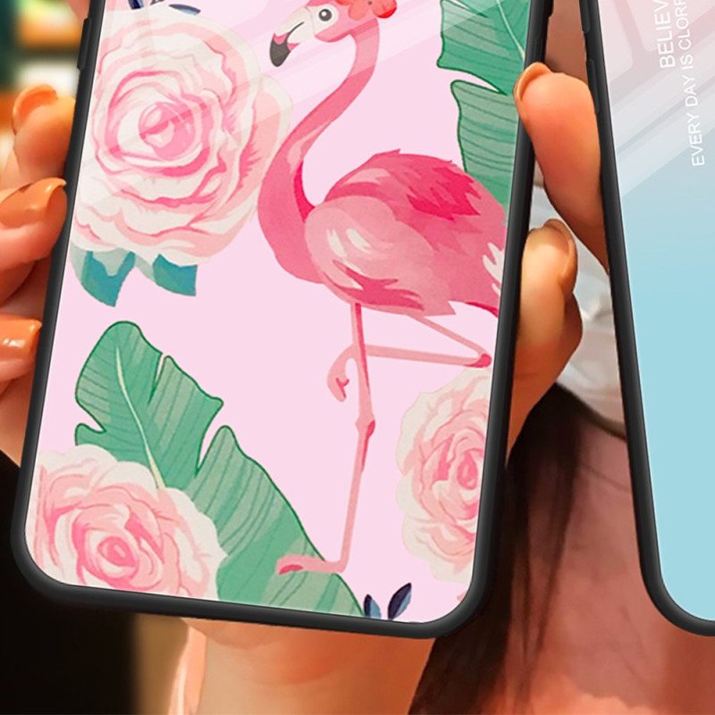 Cover iPhone 15 Plus Vetro Temperato Fenicottero