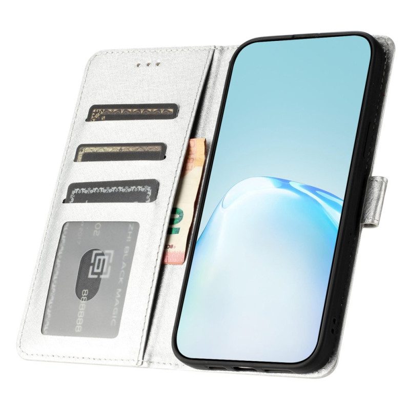 Custodia A Portafoglio iPhone 15 Plus Pastello Con Cinturino