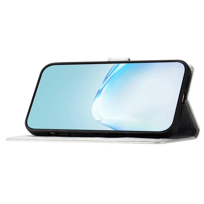 Custodia A Portafoglio iPhone 15 Plus Pastello Con Cinturino