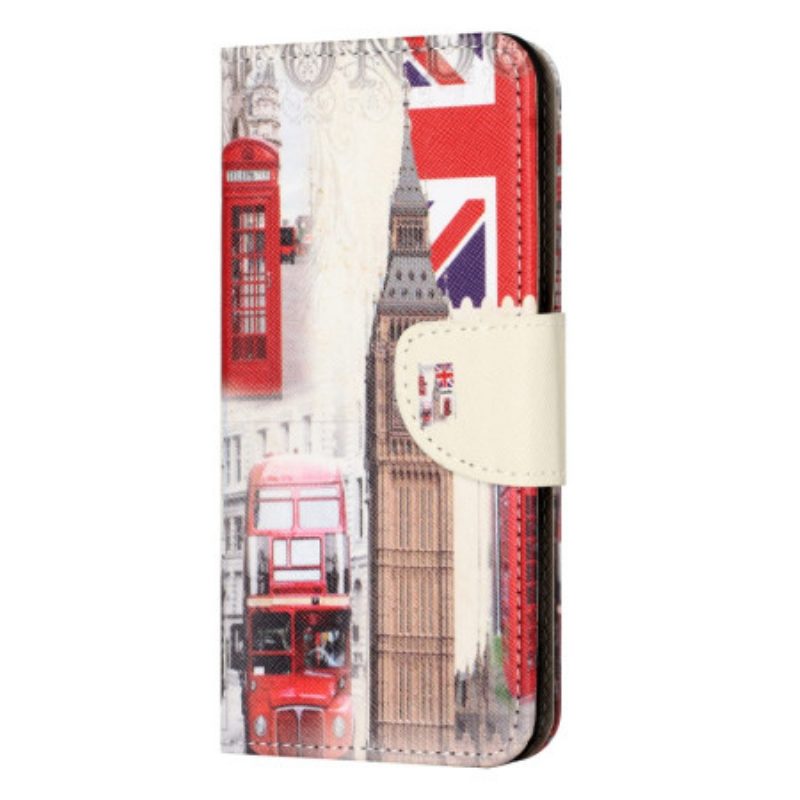 Custodia A Portafoglio iPhone 15 Plus Vita Londinese