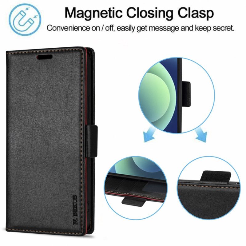 Custodia in pelle iPhone 15 Plus N.bekus Effetto Pelle