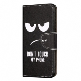 Custodia in pelle iPhone 15 Plus Non Toccare Il Mio Telefono
