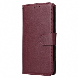 Custodia in pelle iPhone 15 Plus Stile Classico In Pelle Con Cinturino