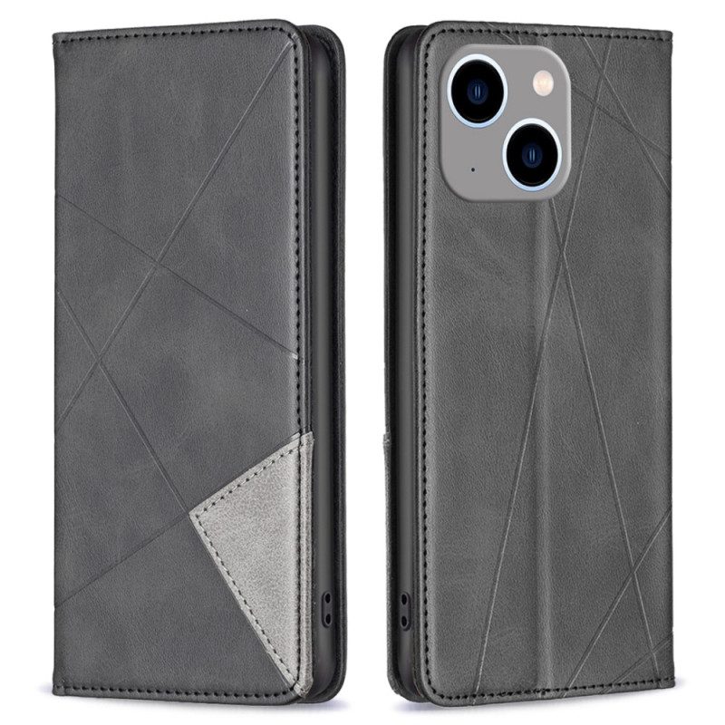 Folio Cover iPhone 15 Plus Custodia in pelle Diamanti