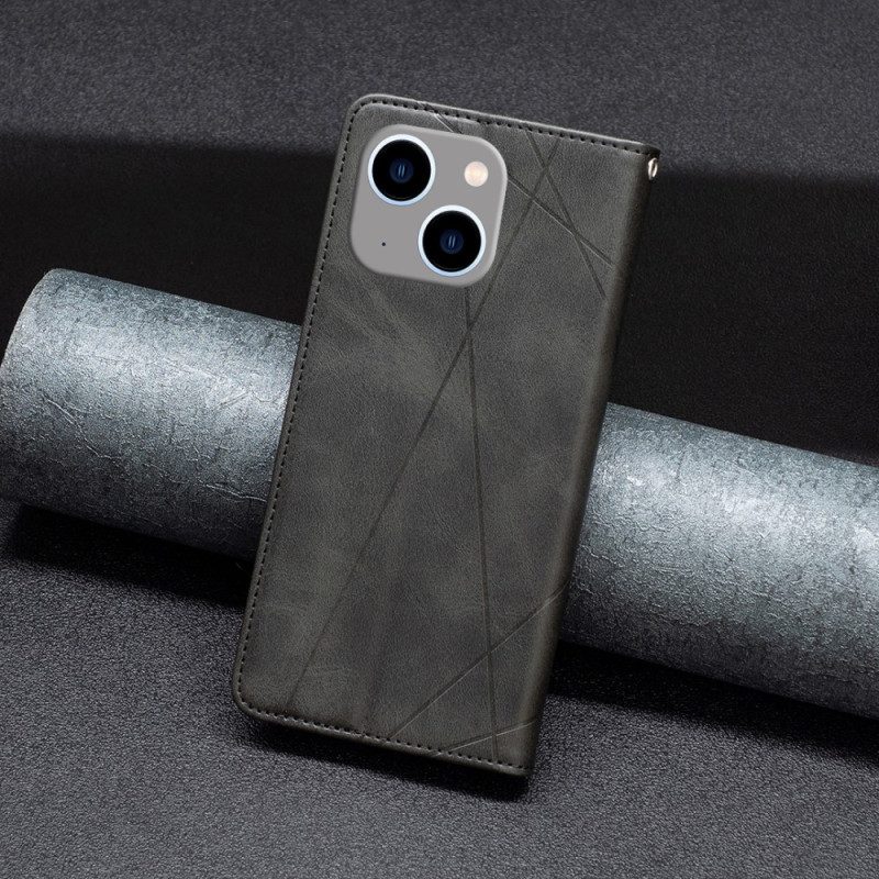 Folio Cover iPhone 15 Plus Custodia in pelle Diamanti