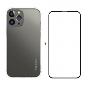 Cover iPhone 13 Pro Max Combo E Schermo In Vetro Temperato Enkay
