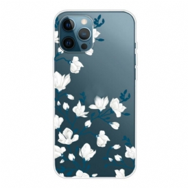 Cover iPhone 13 Pro Max Fiori Bianchi