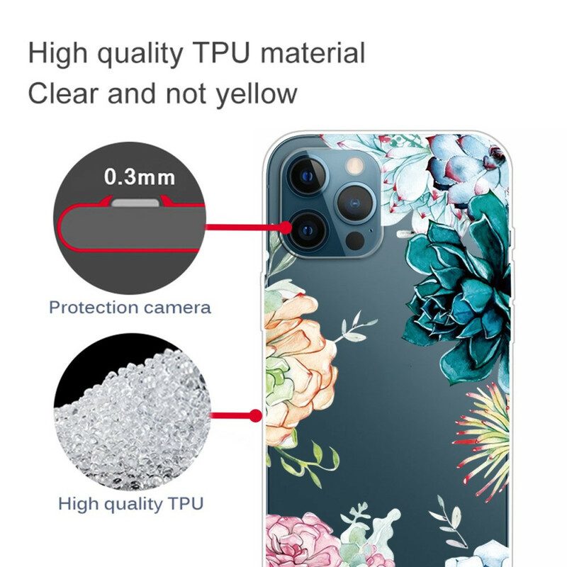 Cover iPhone 13 Pro Max Fiori Dell'acquerello